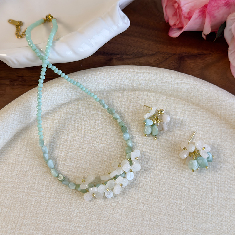 비즈 네크리스 & 이어링 세트