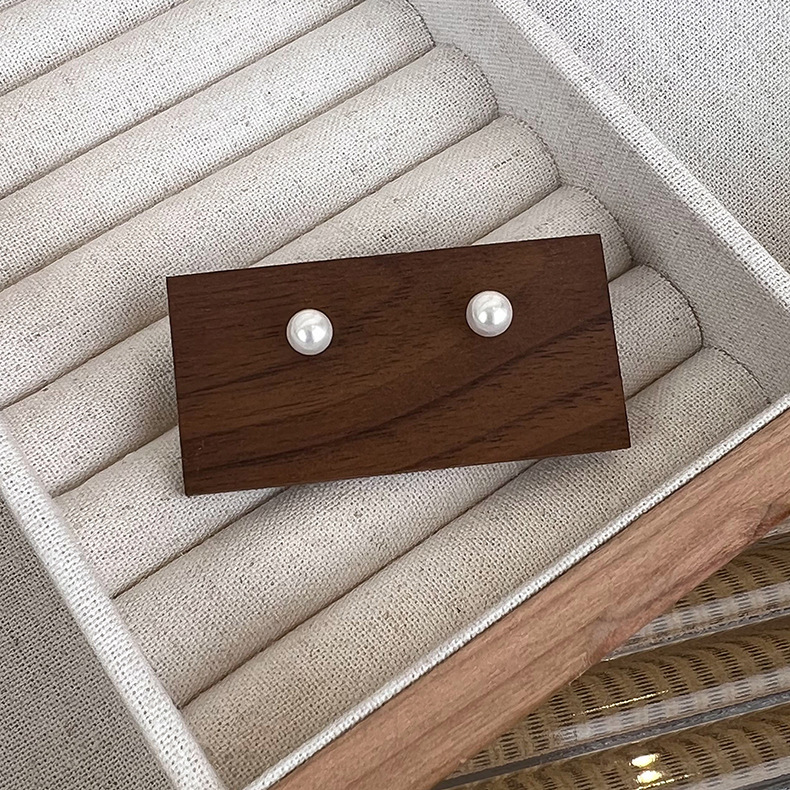 모조 진주 스터드 귀걸이