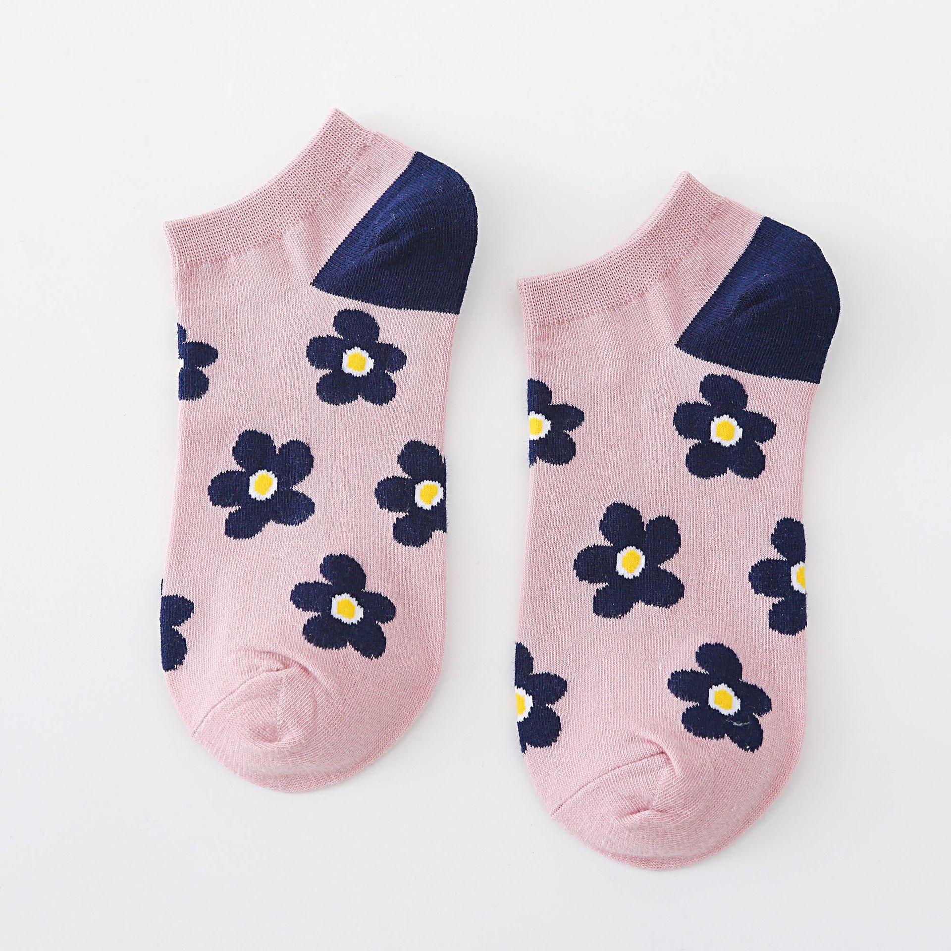 Floral No-Show Socks