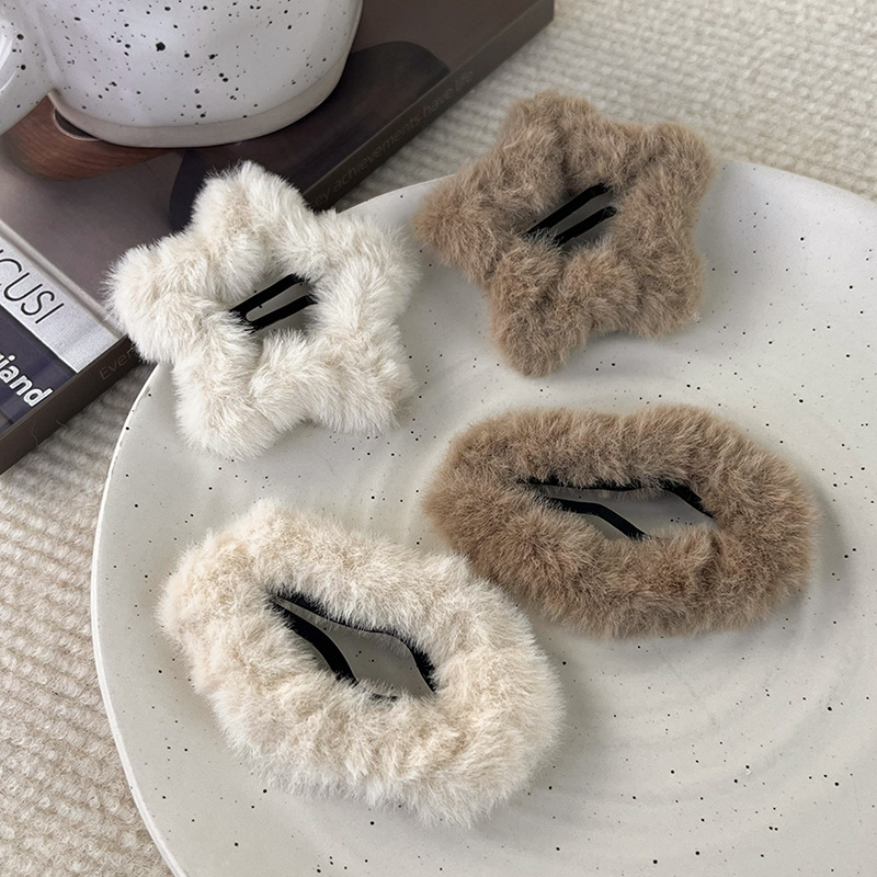 Klip Rambut Pondu Berbulu Bintang dan Awan