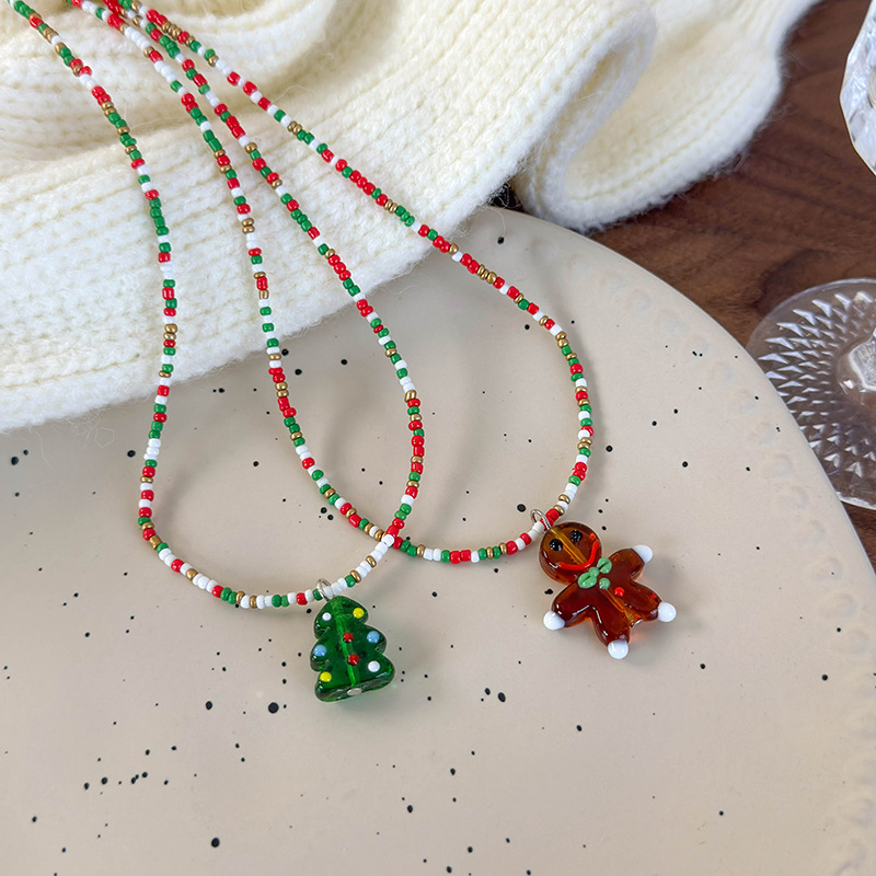 Різдвяне Намисто з Бісеру та Мультяшними Підвісками