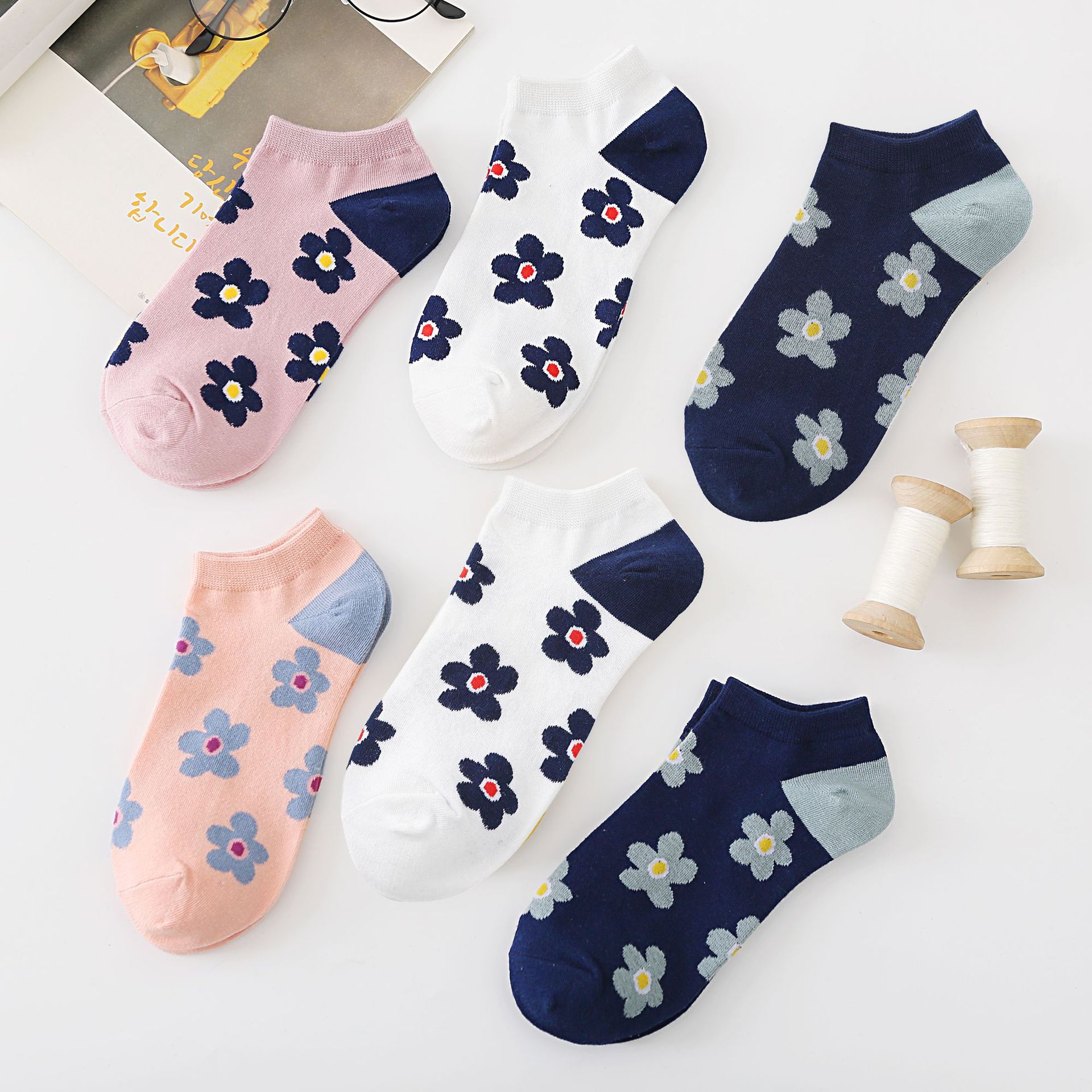 Dámské Bavlněné Kotníkové Ponožky