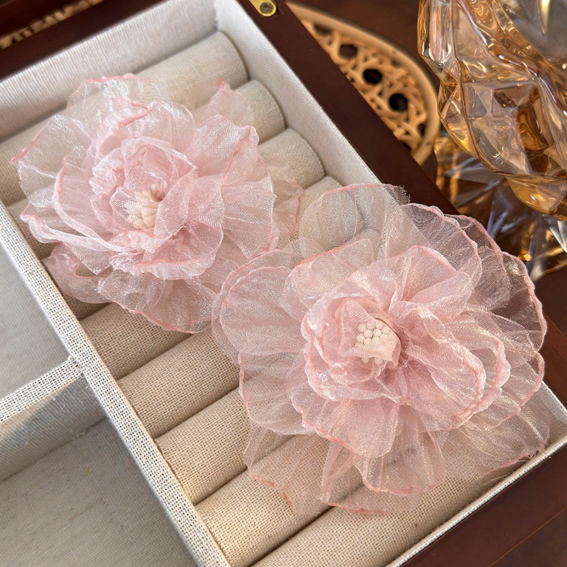 메쉬 플라워 이어링