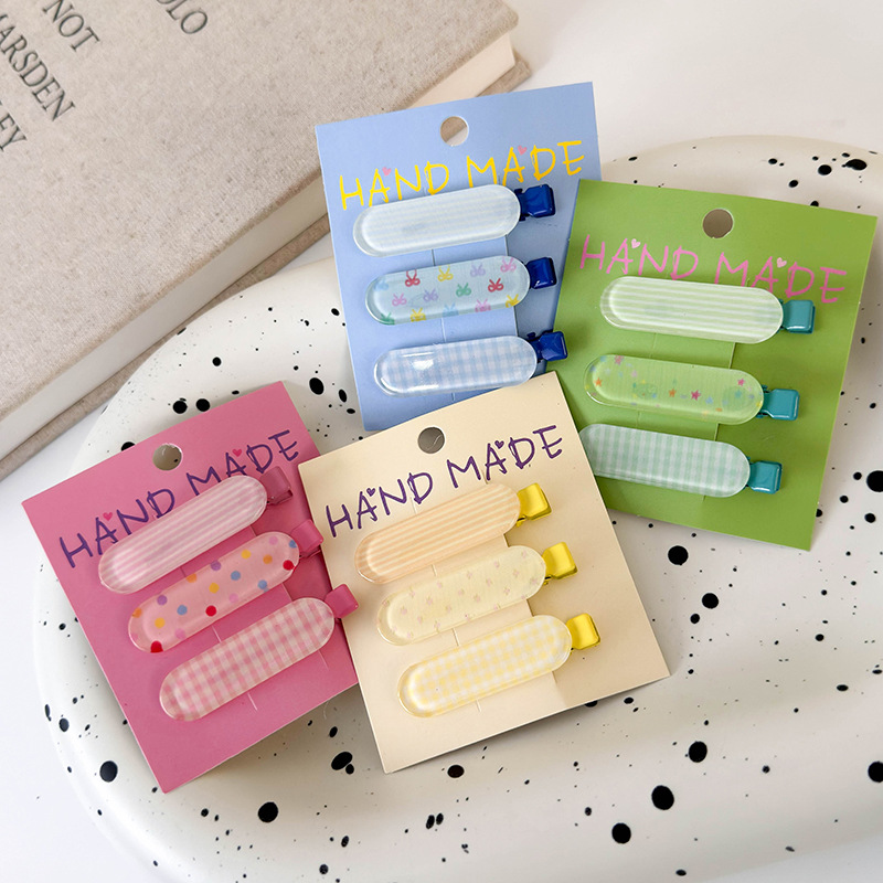 Jelly Kleur Strik Ster Stippen Haarclips Set