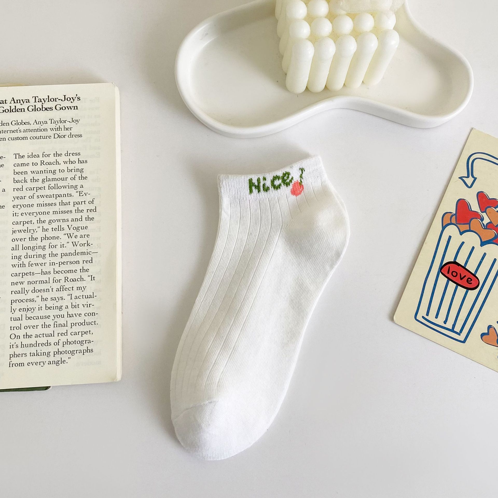 Жіночі бавовняні носки-невидимки