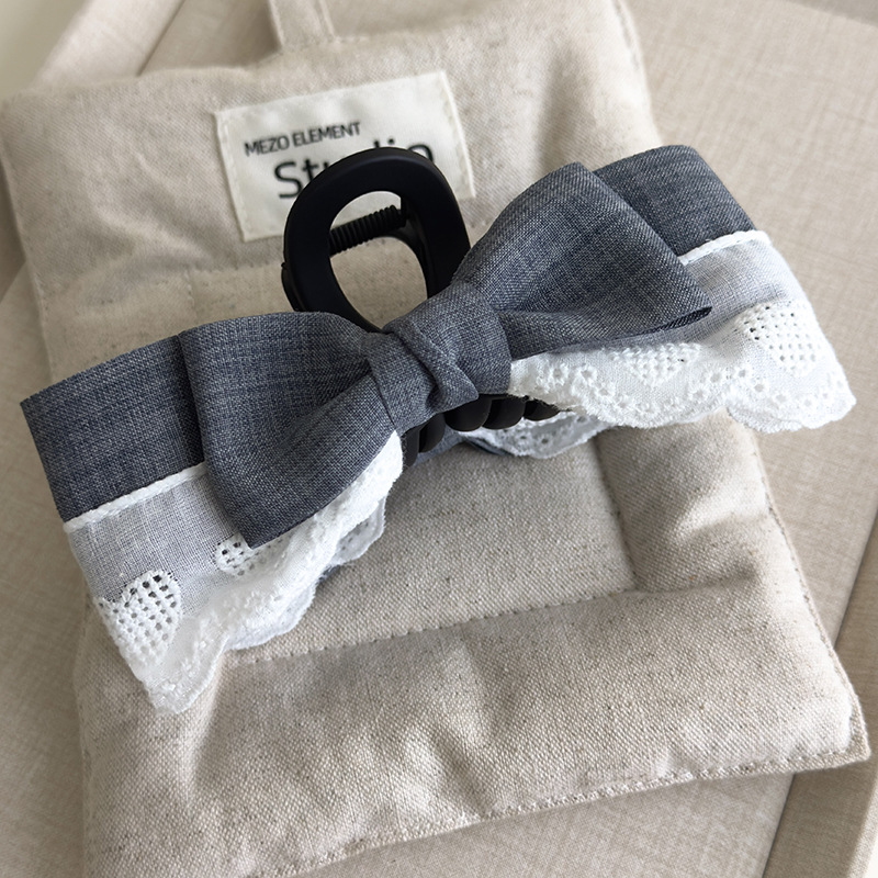 Agrafă de Păr cu Aplică Denim Franceză