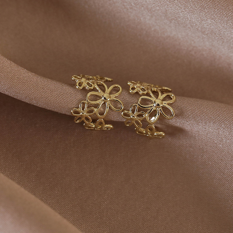 Leaf and Flower Ear Cuffs