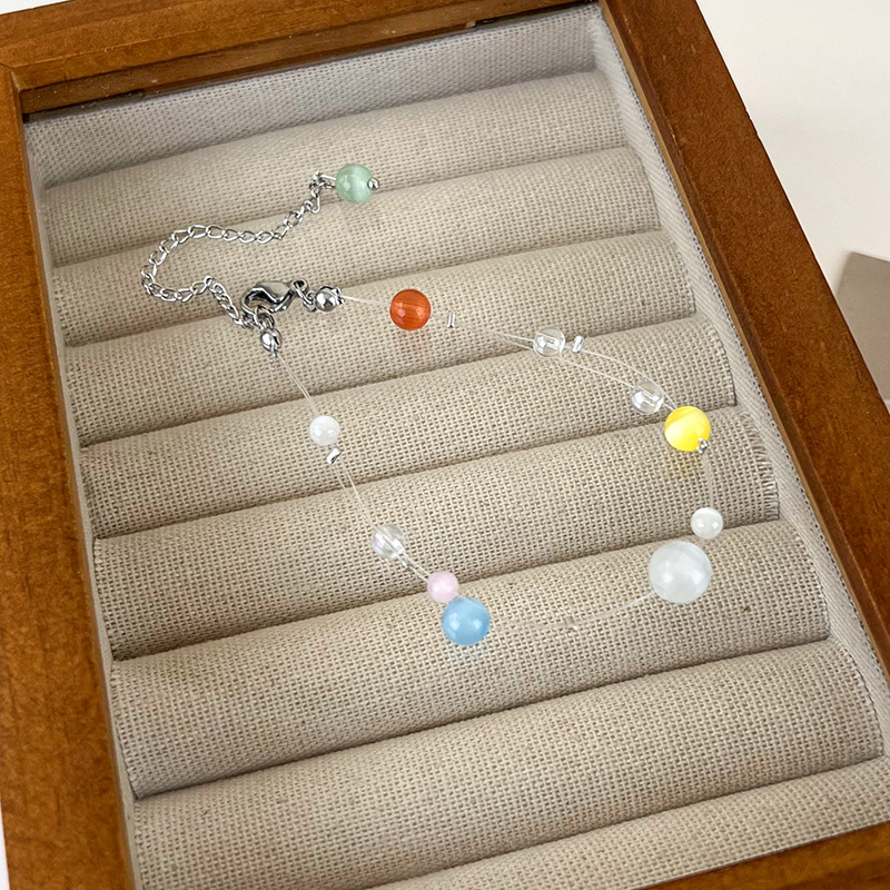 Bracciale con Pietra Occhio di Gatto e Perline