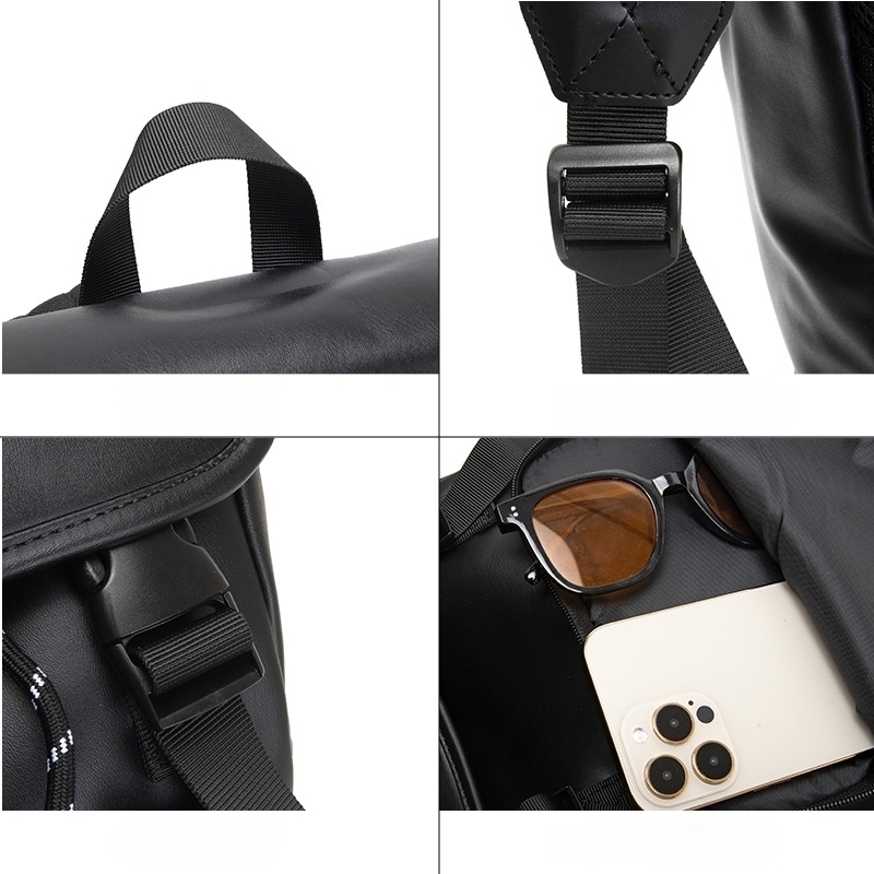 컬러 블록 대용량 노트북 백팩