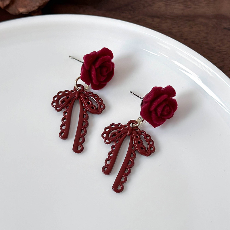 Rose Bow Earrings