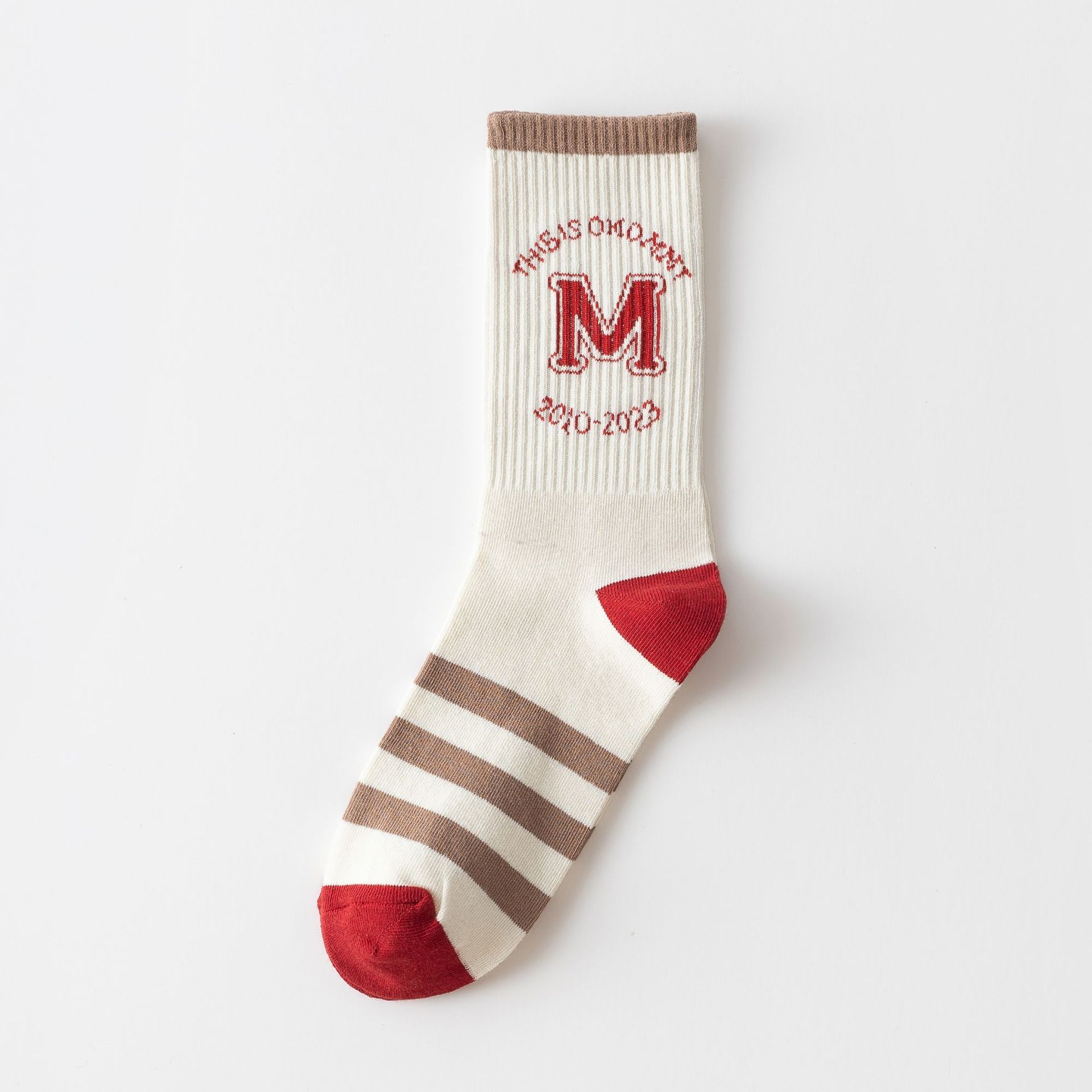 Meias Mid-Calf com Carinhas Sorridentes