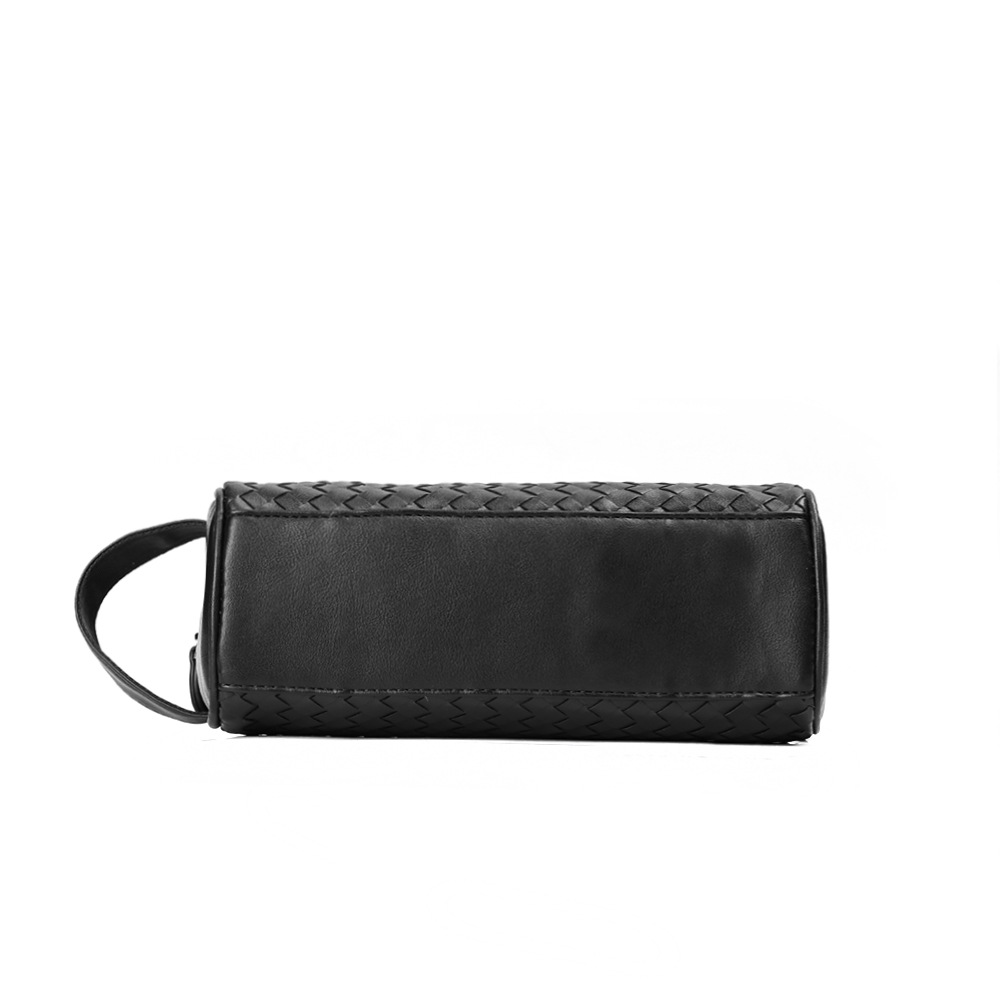 Erkek El Örgüsü PU Deri Clutch Çanta