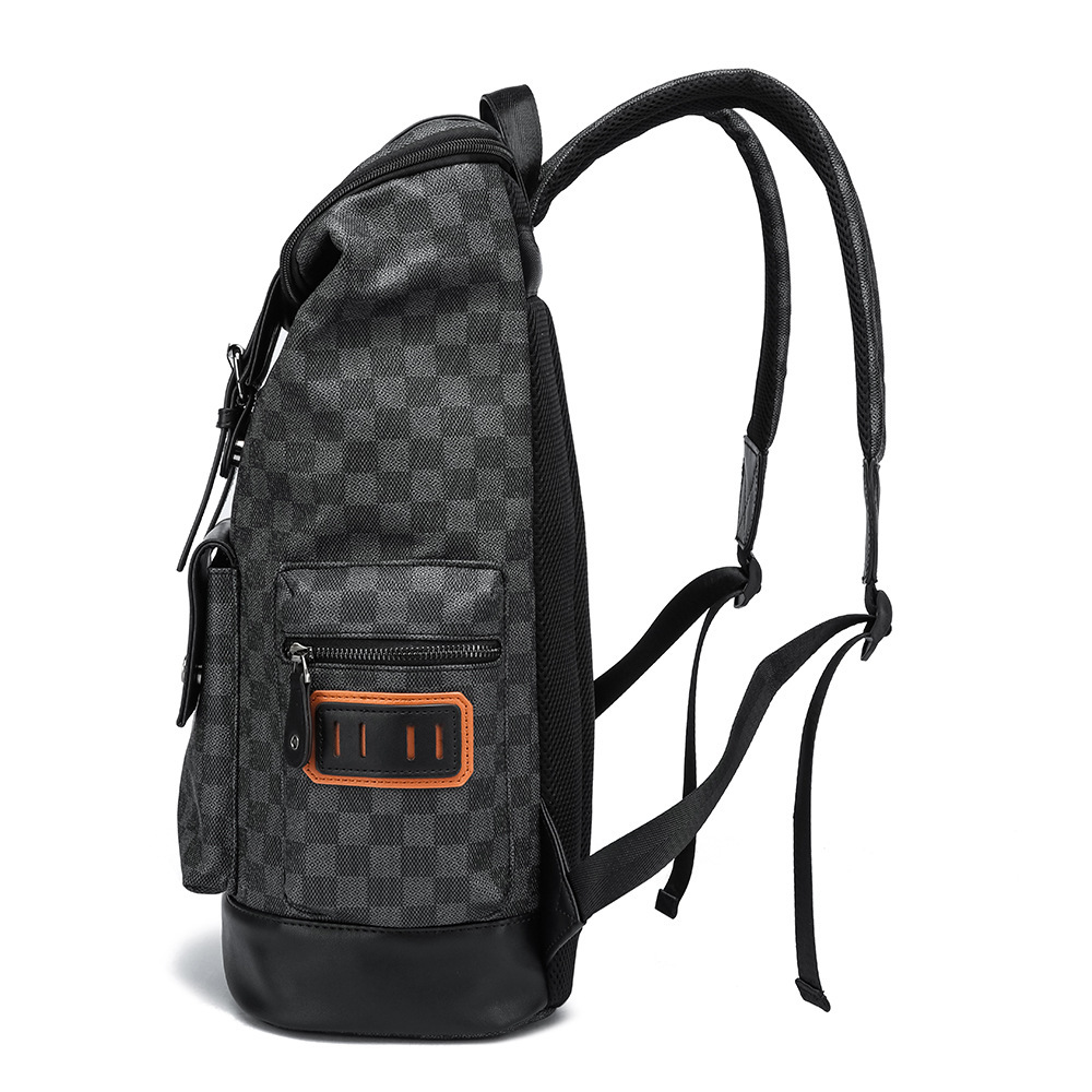 남성 체크 노트북 백팩