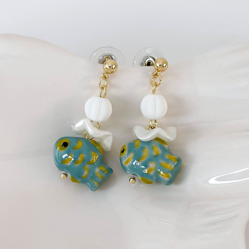 Керамические Серьги Рыбки