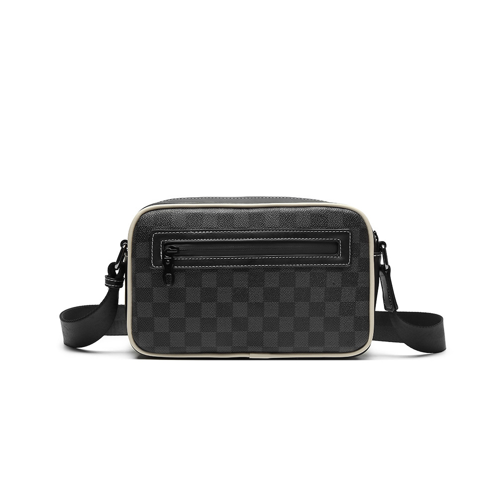 Heren Schoudertas met Ruitpatroon