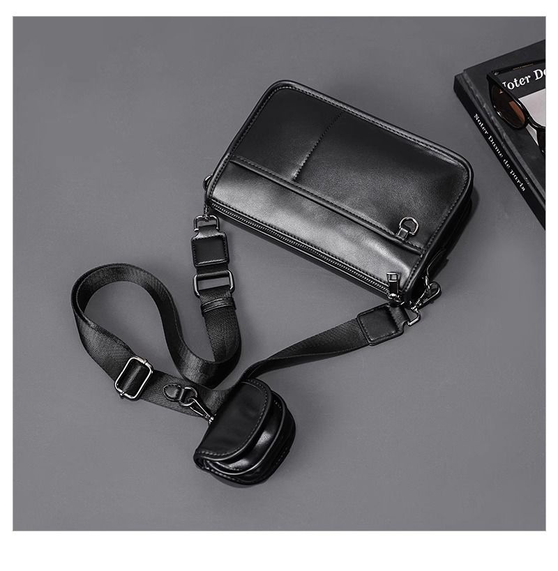 Borsa a tracolla vintage 2-in-1 per fotocamera uomo