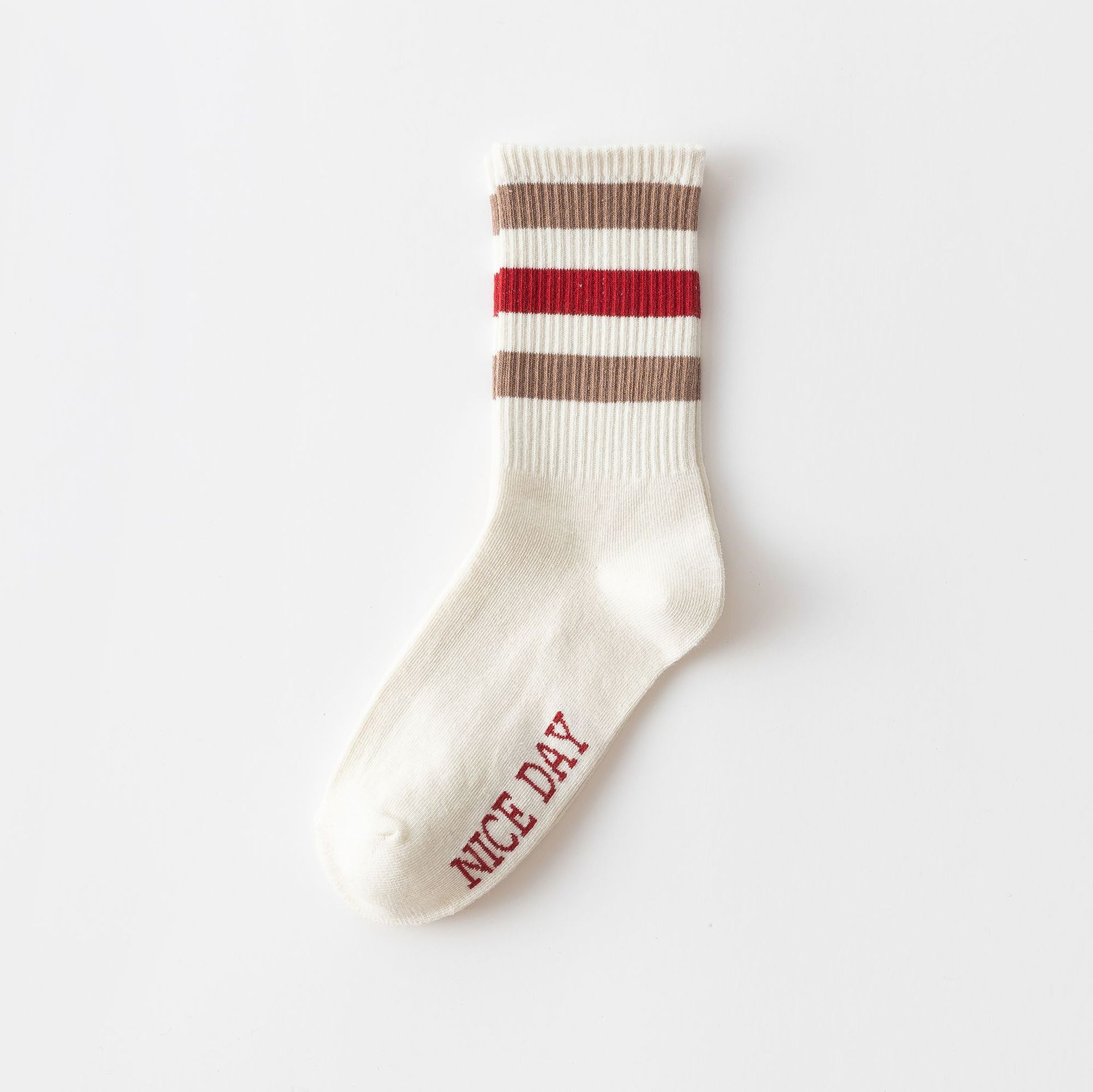 Meias Mid-Calf com Carinhas Sorridentes