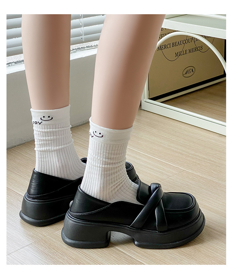 Meias Canelado Preto e Branco