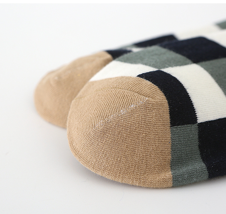 Pánské Casual Podkolenky s Kostkovaným Vzorem