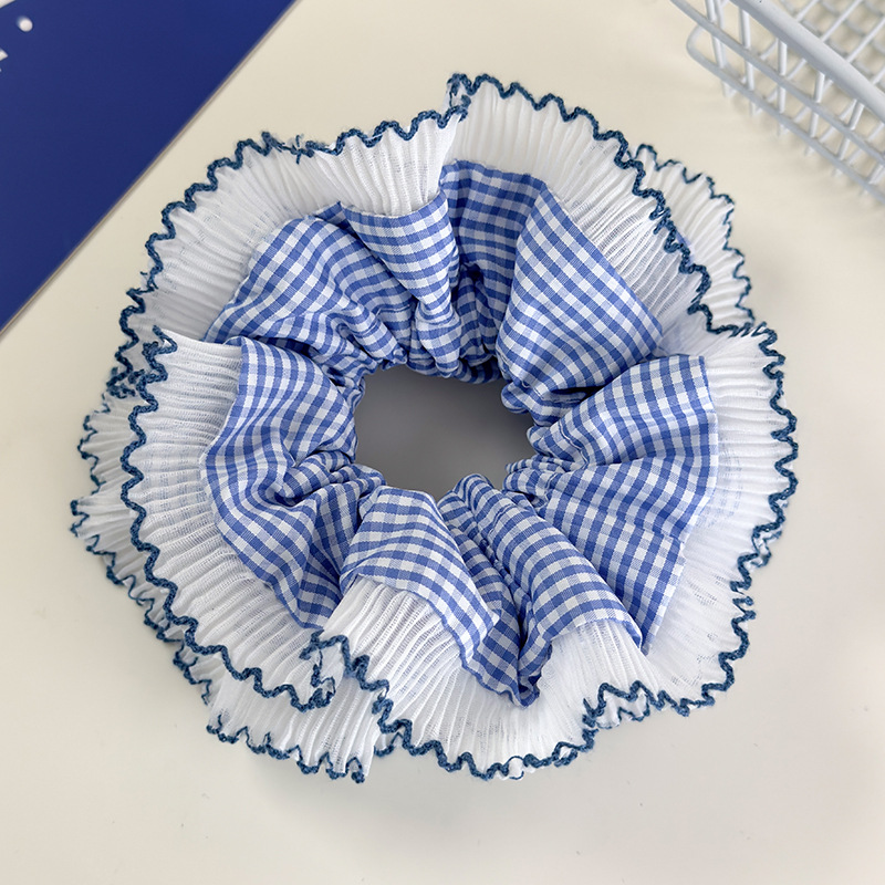 Niebieska Kraciasta Gumka do Włosów