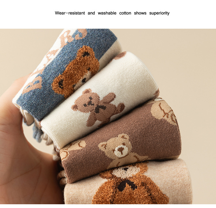 ถุงเท้ายาวครึ่งน่องลายหมี