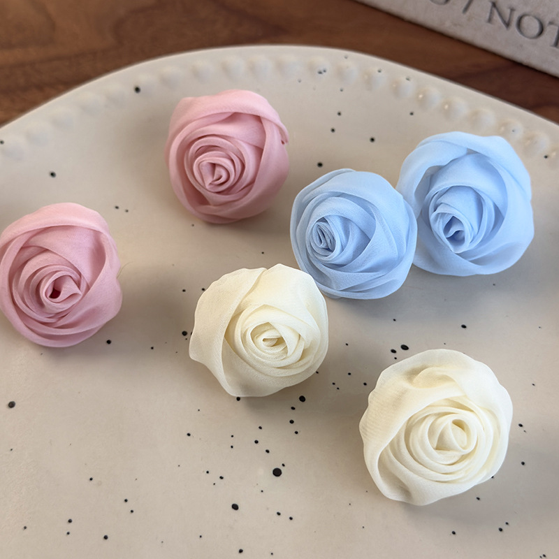 튤립 장미 꽃 귀걸이