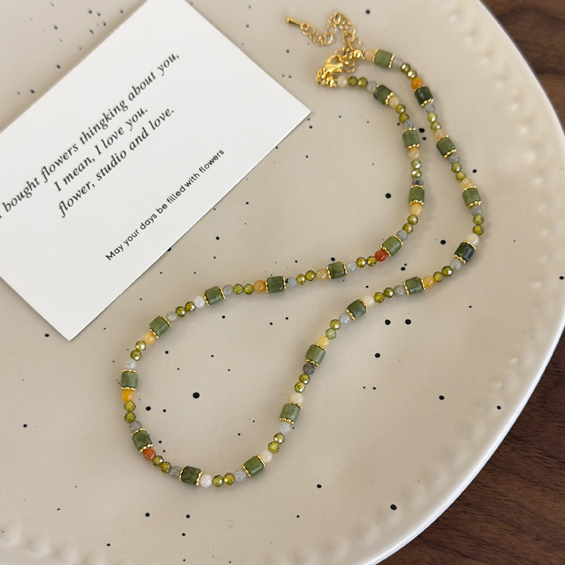 Natural Stone Beaded Necklace