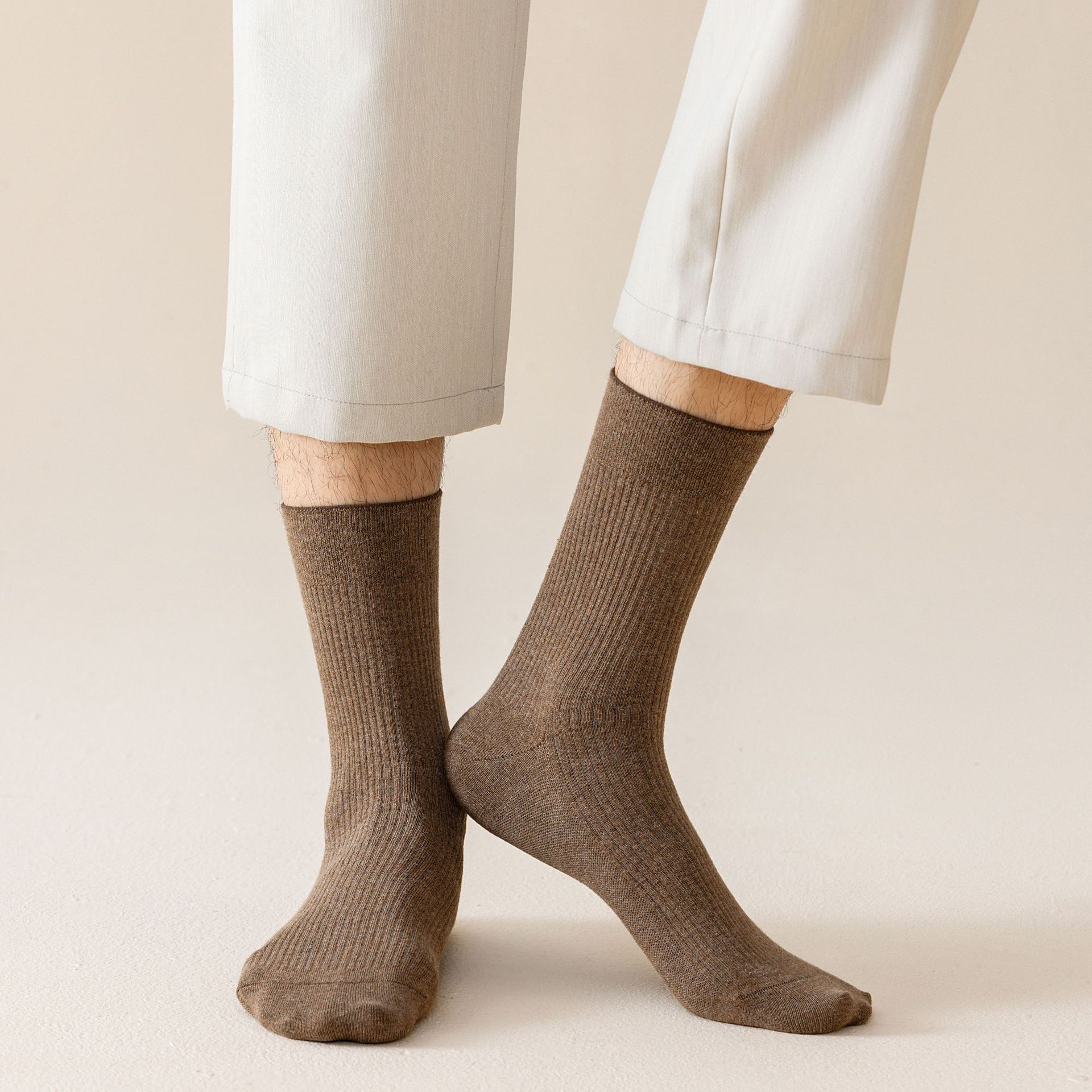 Meias de Algodão Penteado Meia Canela
