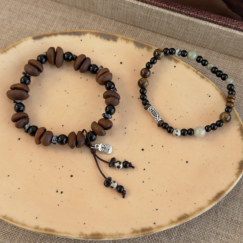 커피빈과 호안석 비즈 팔찌