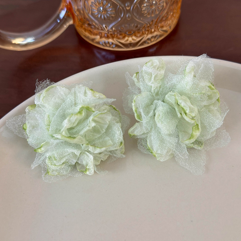 메쉬 플라워 이어링