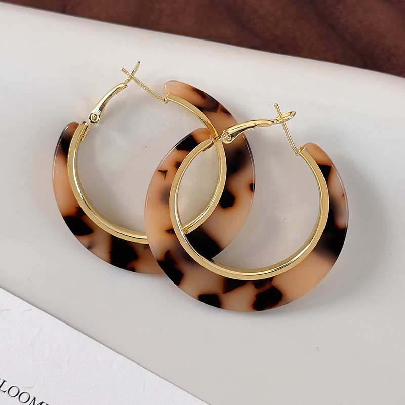 Σκουλαρίκια με Εκτύπωση Λεοπάρδαλης