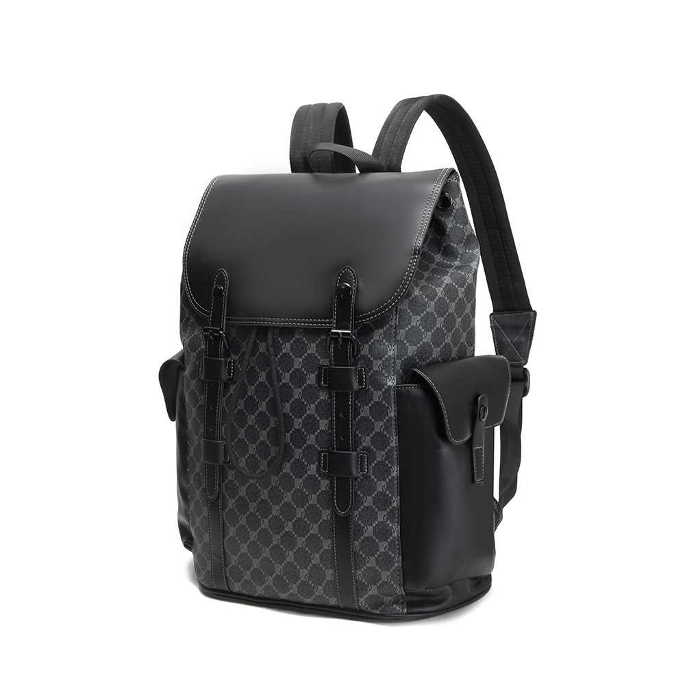 클래식 체크 백팩