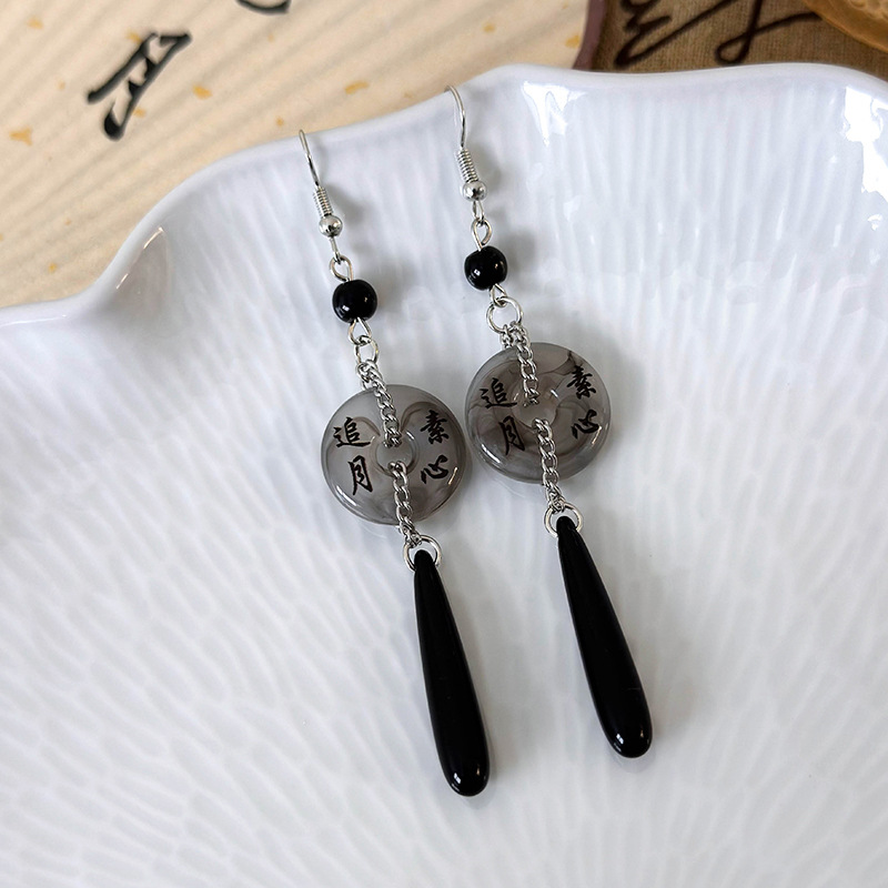 중국풍 나비 꽃 귀걸이