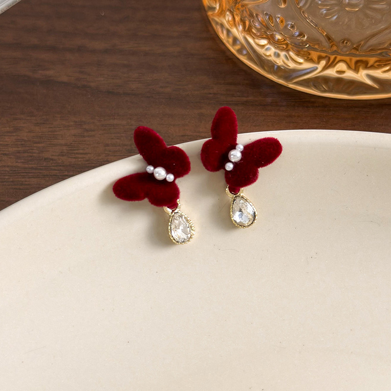 Burgu Flok Çiçekli Küpeler