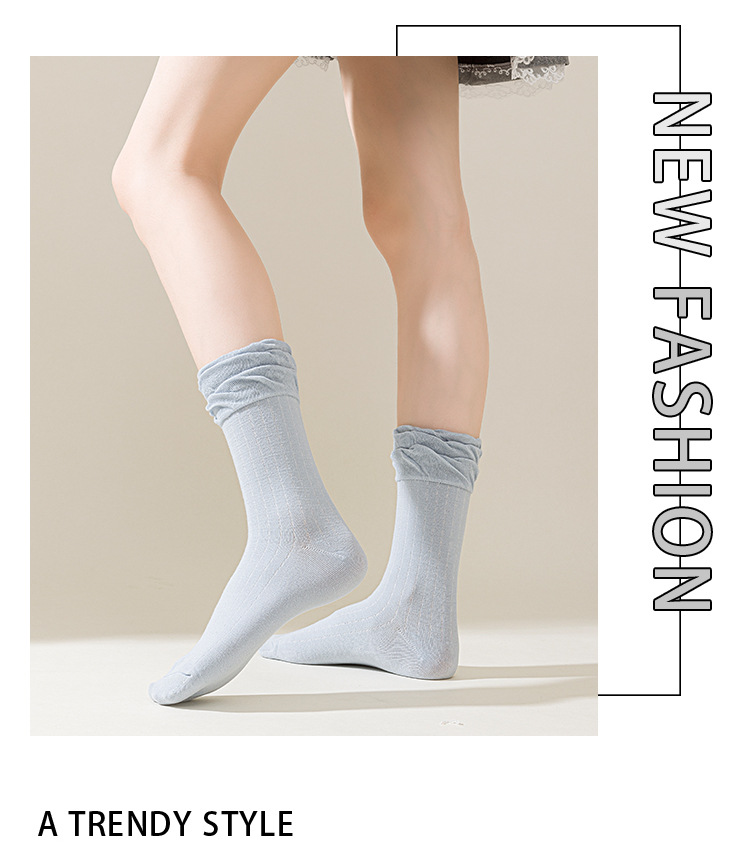 Meias Slouch com Renda