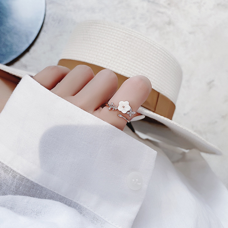 Floral Heart Open Ring