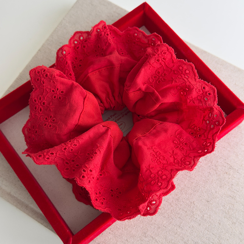 オーバーサイズレーススクランチ