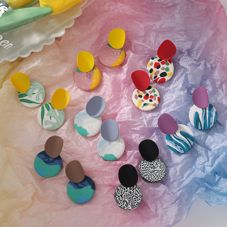 추상 기하학 귀걸이