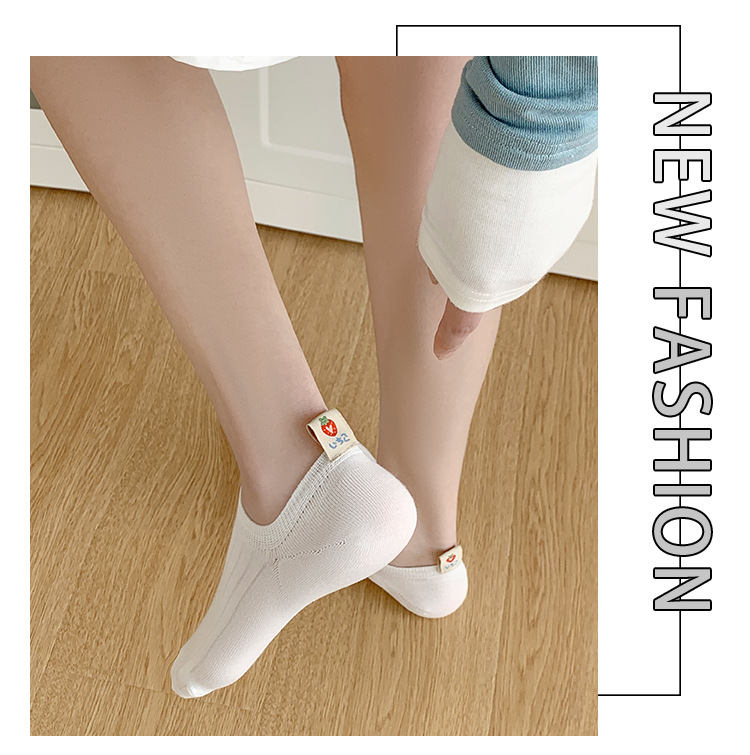 과일 패턴 여성용 발목 양말