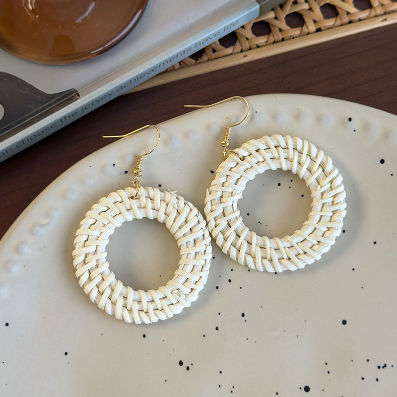 대나무 후프 귀걸이