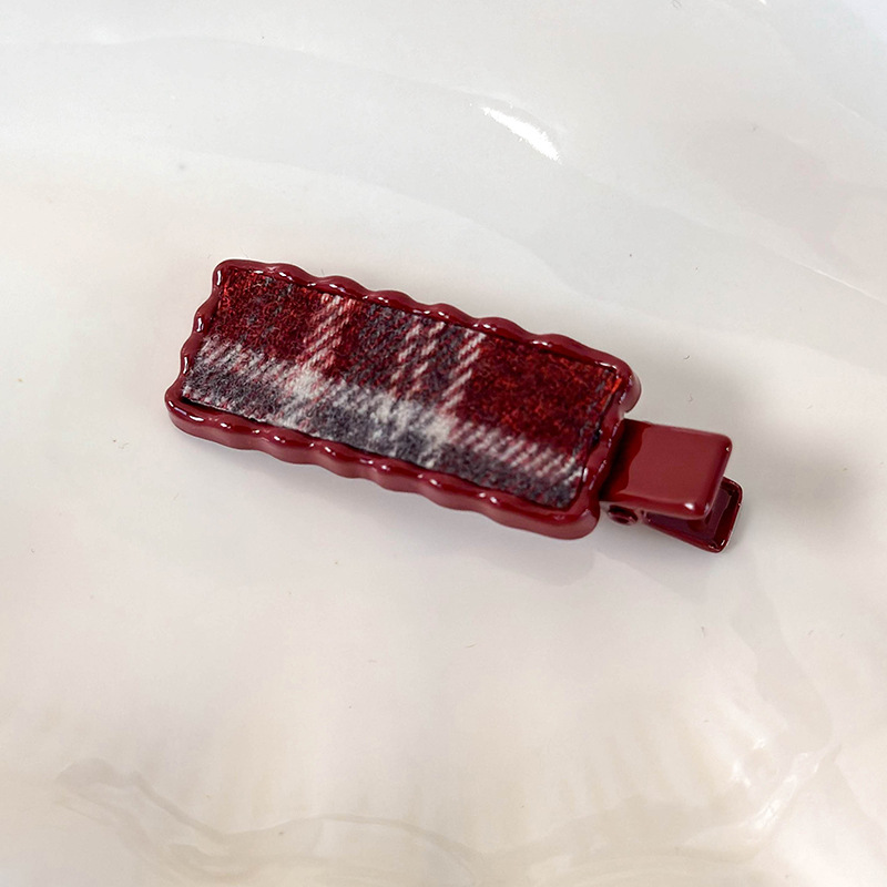 Agrafă de Păr Metalică cu Carouri