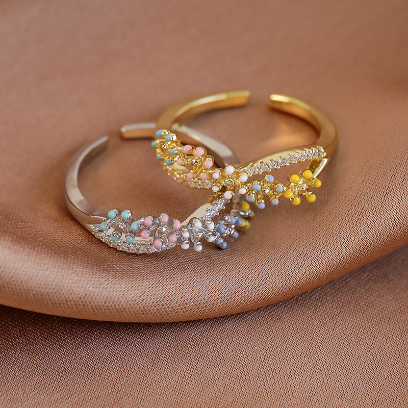 Cross Open Flower Ring