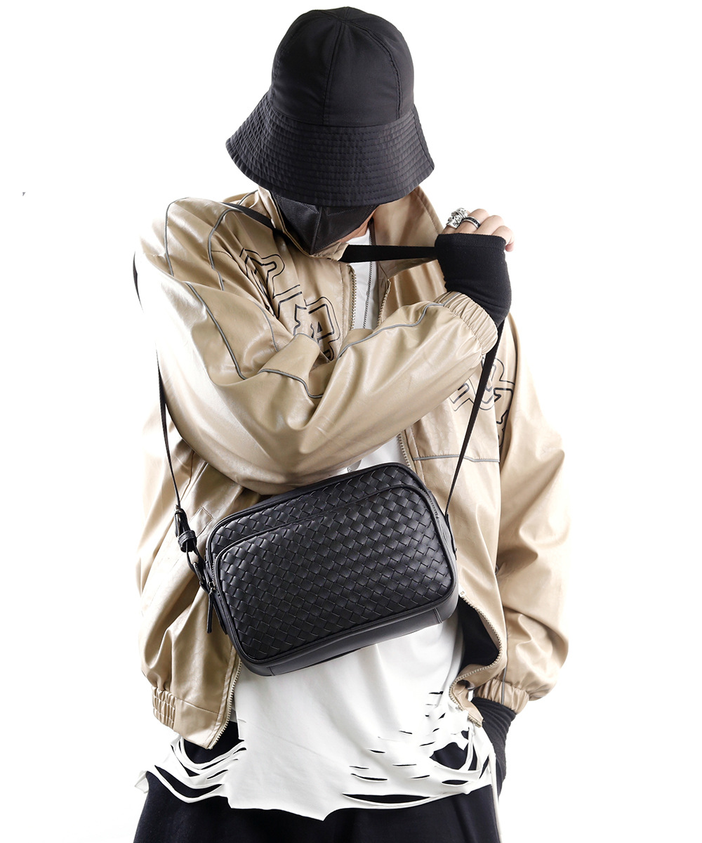 Túi đeo chéo da PU dệt nam