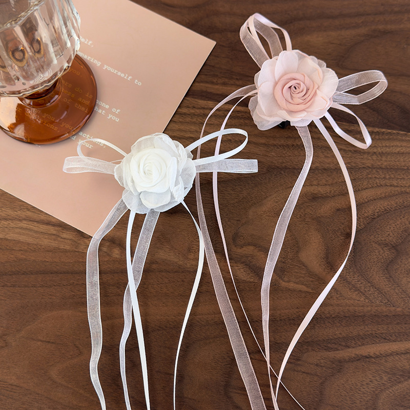 Agrafă de Păr cu Panglică Florală