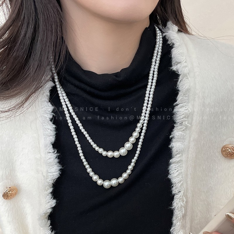 Dlouhý Náhrdelník s Gradientem Perel