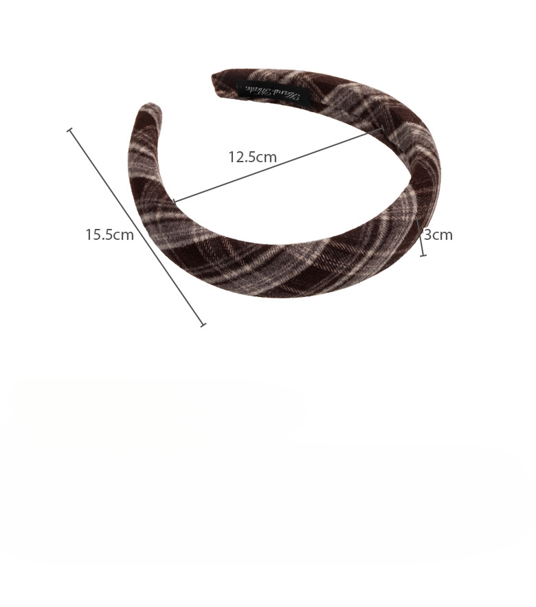 Diadema de Tela Estampado Preppy Vintage