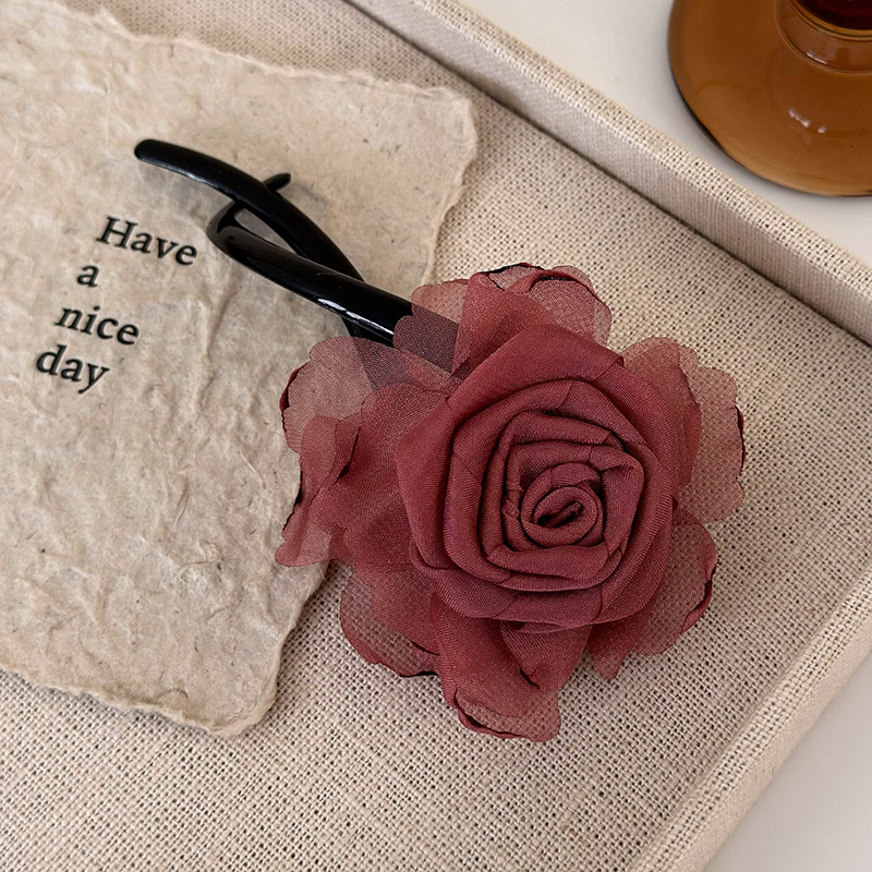 Grampos e Elásticos para Cabelo Flores de Rosa