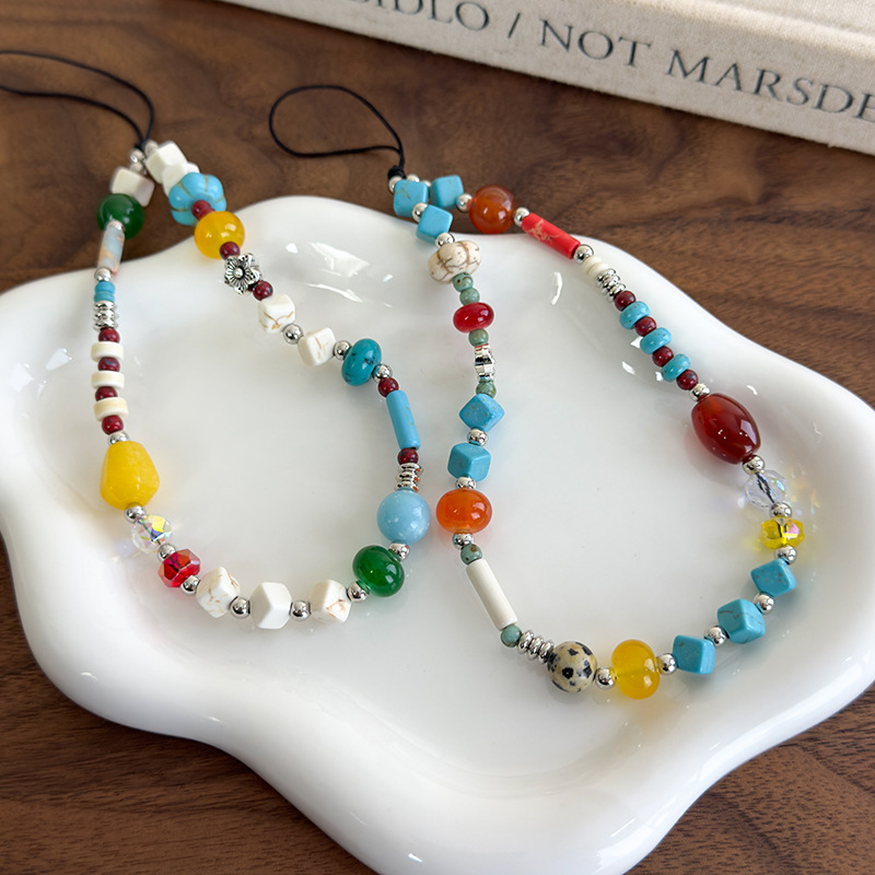 Stone Bead Phone Lanyard