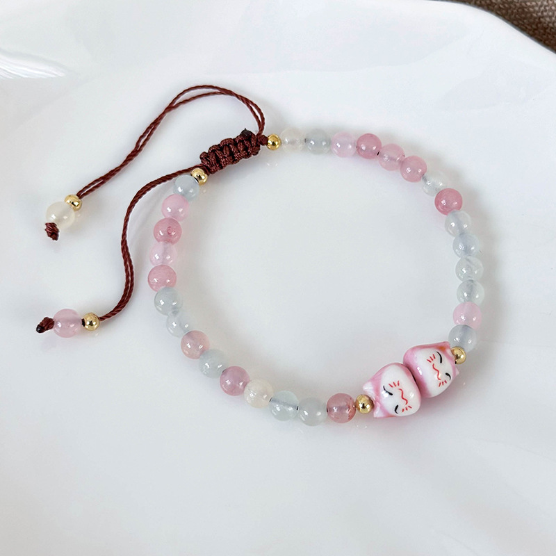 세라믹 고양이 팔찌