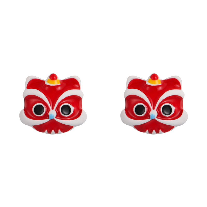 Lion Dance Bell Earrings